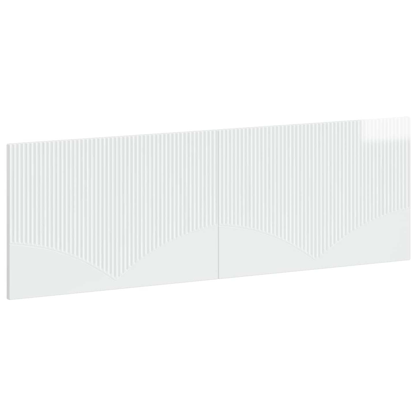 vidaXL Wall-Mounted Headboard HOORN High Gloss White Engineered Wood