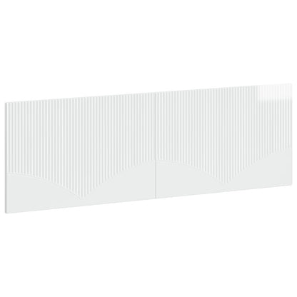 vidaXL Wall-Mounted Headboard HOORN High Gloss White Engineered Wood