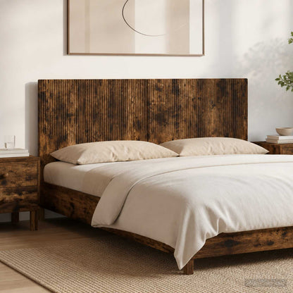 vidaXL Wall-Mounted Headboard HOORN Smoked Oak Engineered Wood
