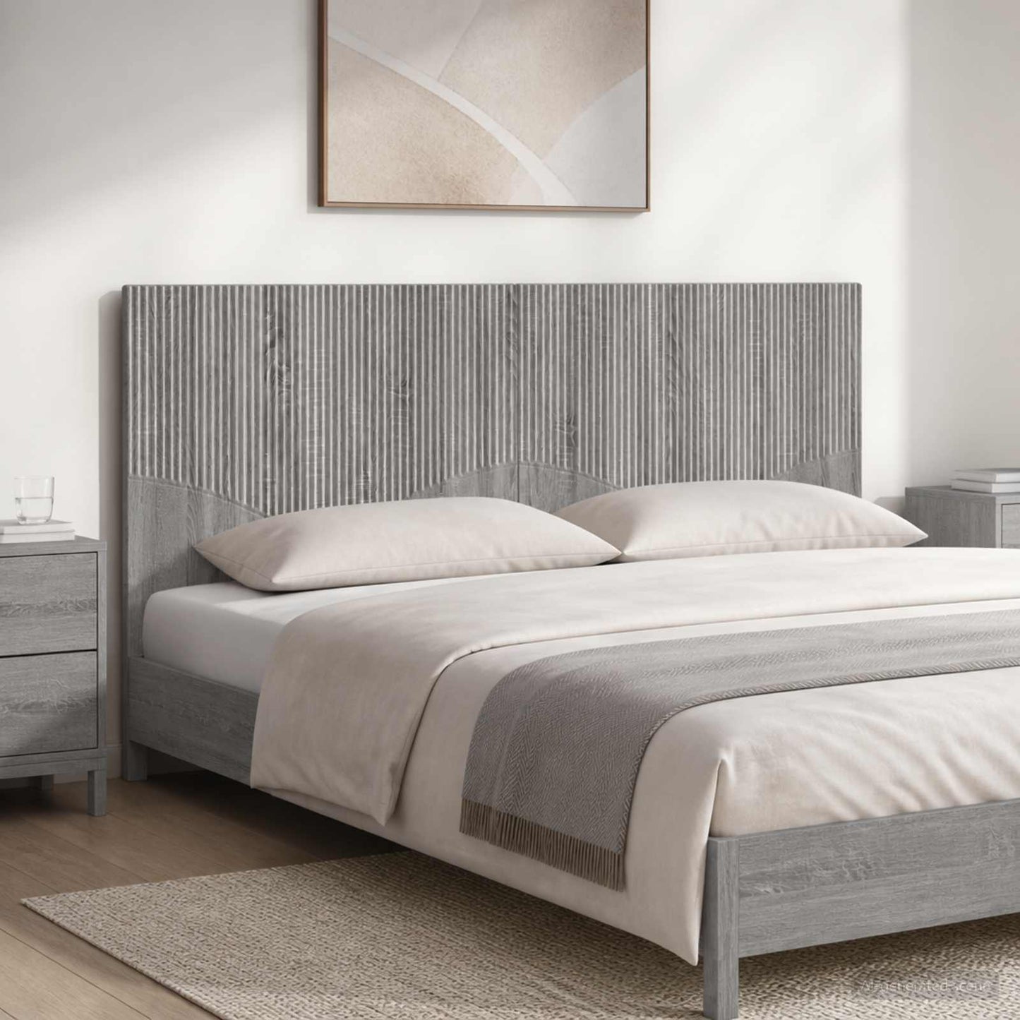 vidaXL Wall-Mounted Headboard HOORN Grey Sonoma Engineered Wood