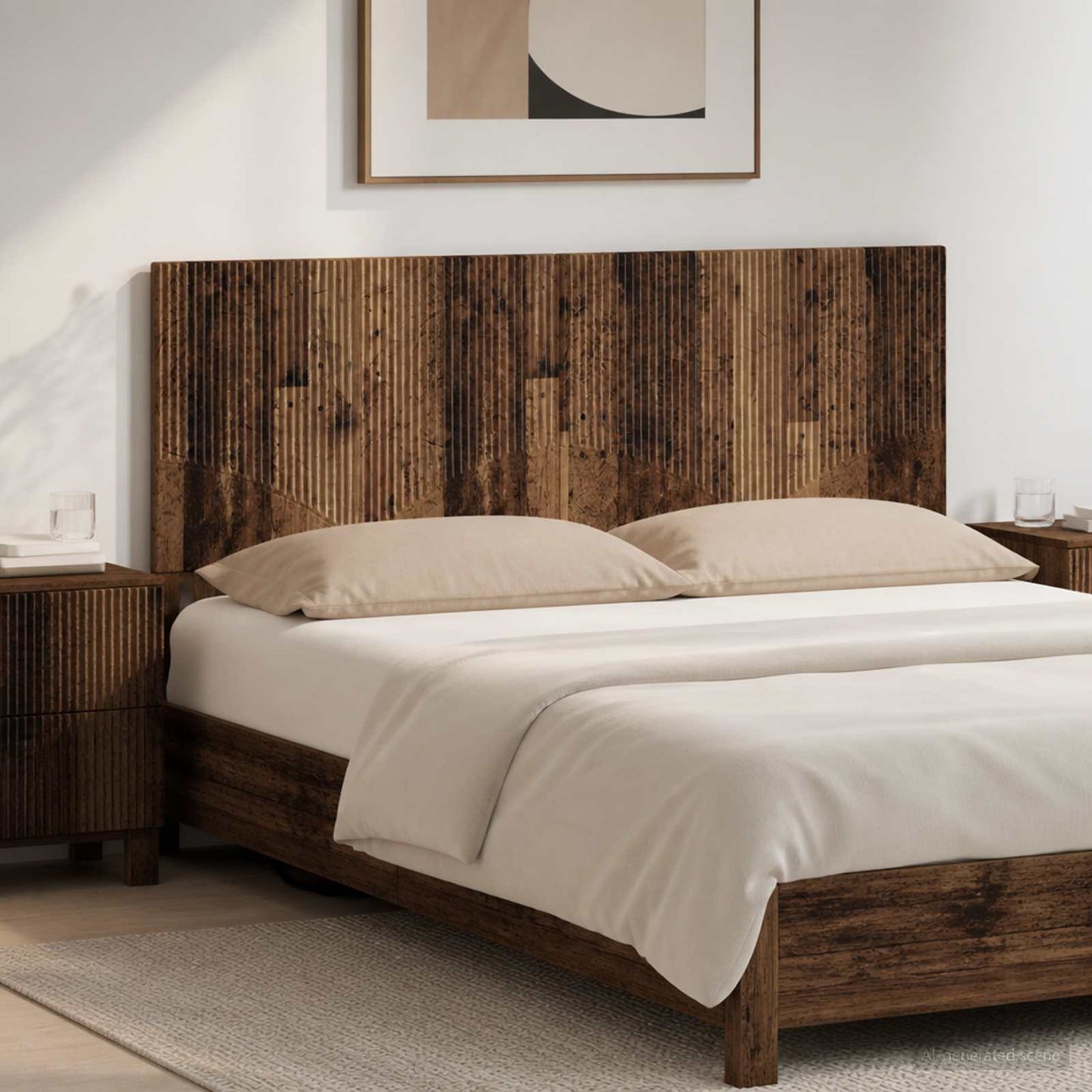 vidaXL Wall-Mounted Headboard HOORN Old Wood Engineered Wood