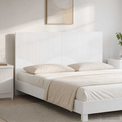 vidaXL Wall-Mounted Headboard HOORN White Engineered Wood