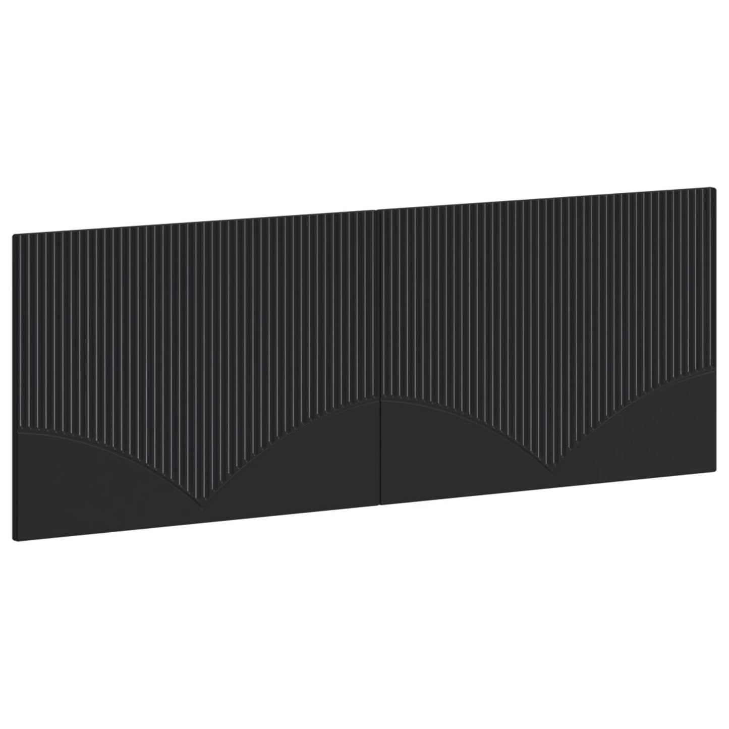 vidaXL Wall-Mounted Headboard HOORN Black Engineered Wood