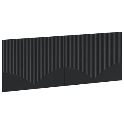 vidaXL Wall-Mounted Headboard HOORN Black Engineered Wood