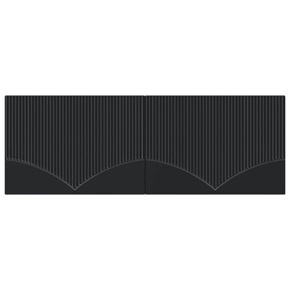 vidaXL Wall-Mounted Headboard HOORN Black Engineered Wood
