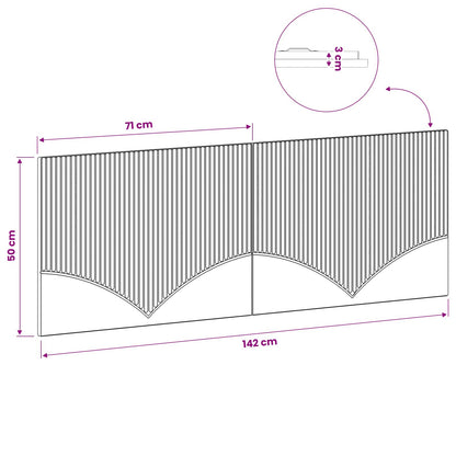 vidaXL Wall-Mounted Headboard HOORN Black Engineered Wood