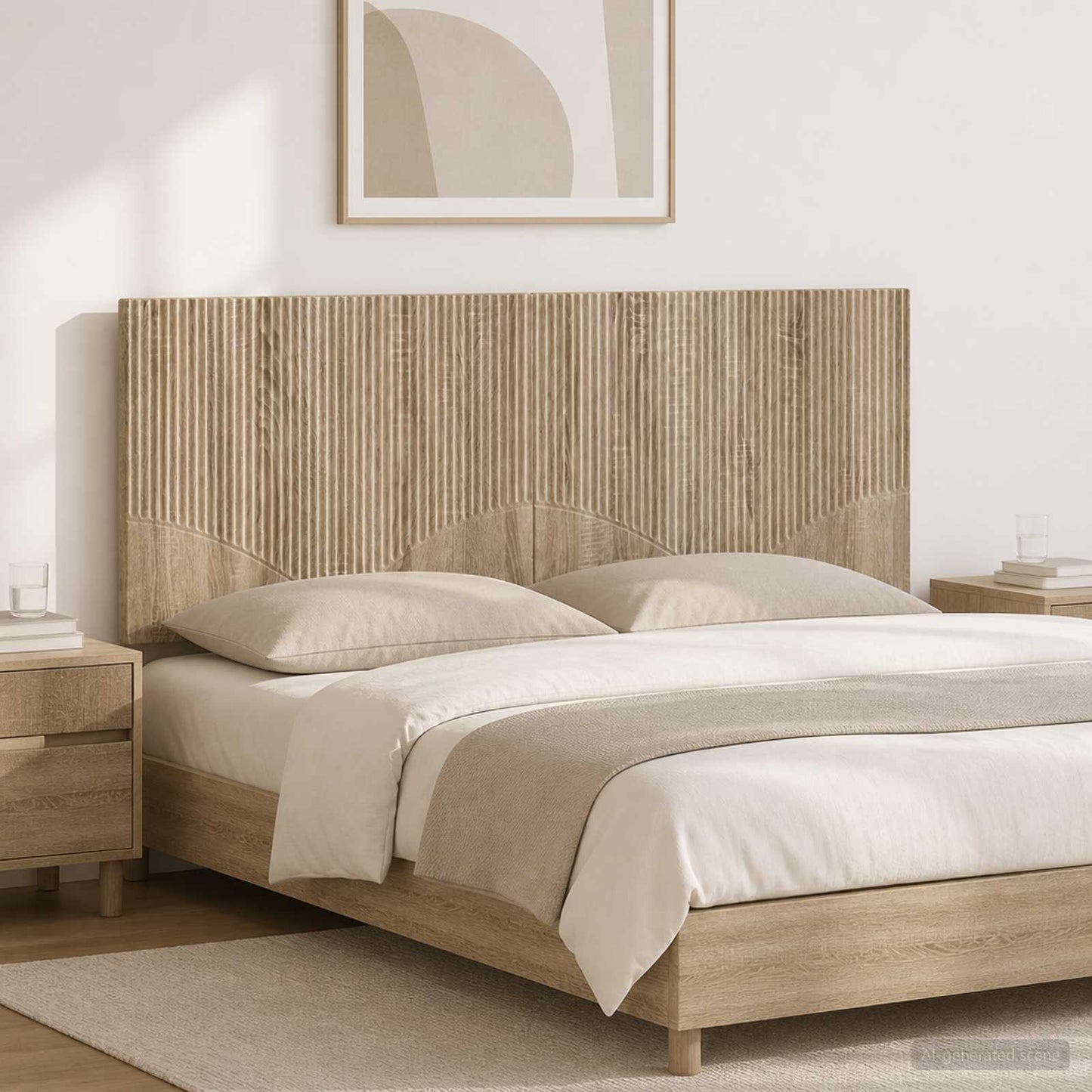 vidaXL Wall-Mounted Headboard HOORN Sonoma Oak Engineered Wood