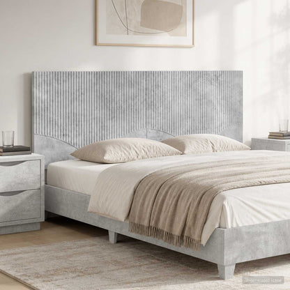 vidaXL Wall-Mounted Headboard HOORN Concrete Grey Engineered Wood