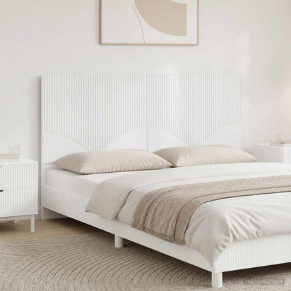 vidaXL Wall-Mounted Headboard HOORN High Gloss White Engineered Wood