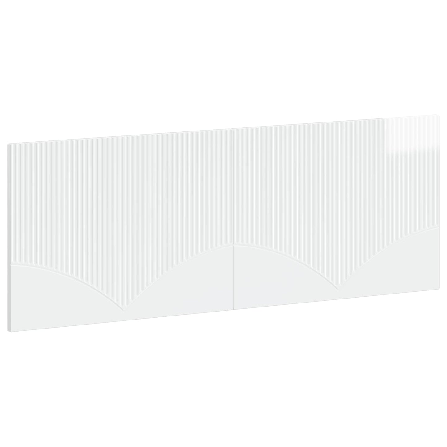 vidaXL Wall-Mounted Headboard HOORN High Gloss White Engineered Wood
