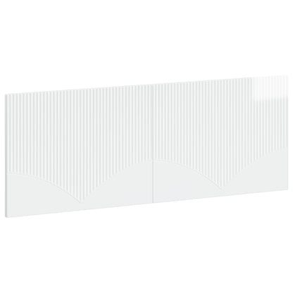 vidaXL Wall-Mounted Headboard HOORN High Gloss White Engineered Wood