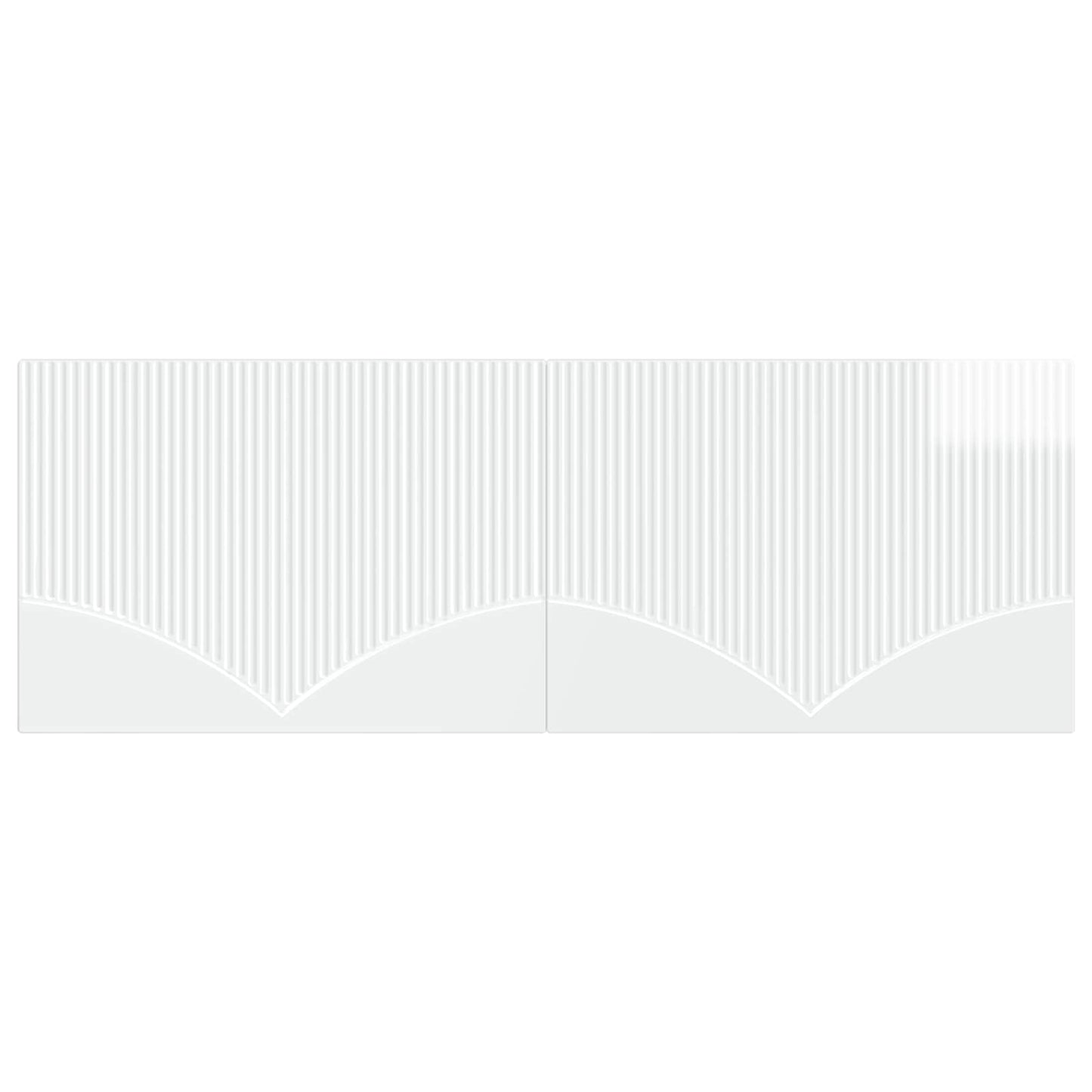 vidaXL Wall-Mounted Headboard HOORN High Gloss White Engineered Wood