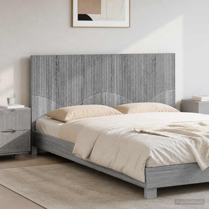 vidaXL Wall-Mounted Headboard HOORN Grey Sonoma Engineered Wood