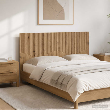 vidaXL Wall-Mounted Headboard HOORN Artisan Oak Engineered Wood
