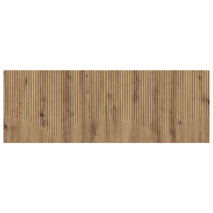 vidaXL Wall-Mounted Headboard HOORN Artisan Oak Engineered Wood