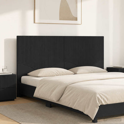 vidaXL Wall-Mounted Headboard HOORN Black Engineered Wood