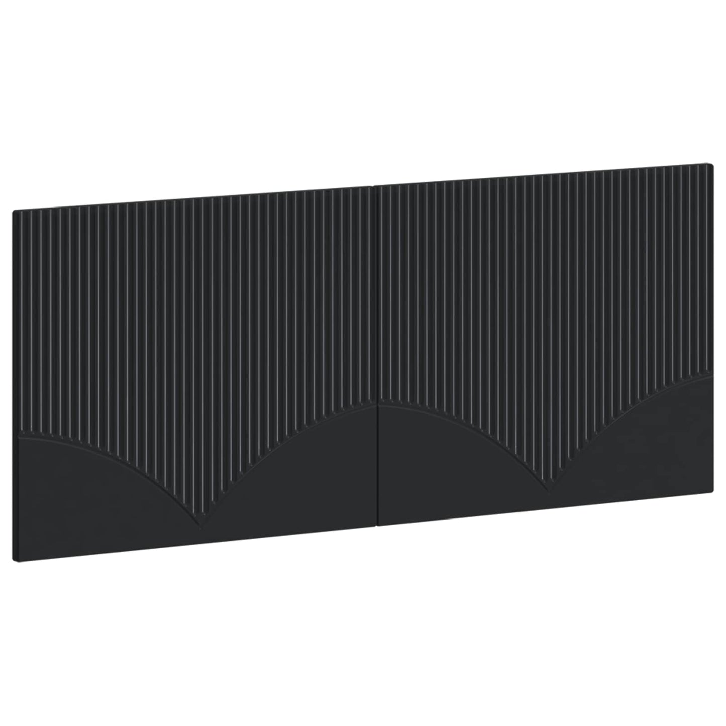 vidaXL Wall-Mounted Headboard HOORN Black Engineered Wood
