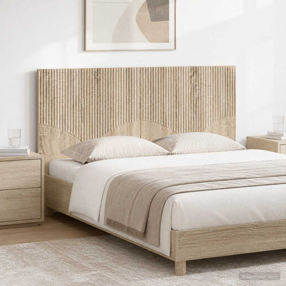 vidaXL Wall-Mounted Headboard HOORN Sonoma Oak Engineered Wood