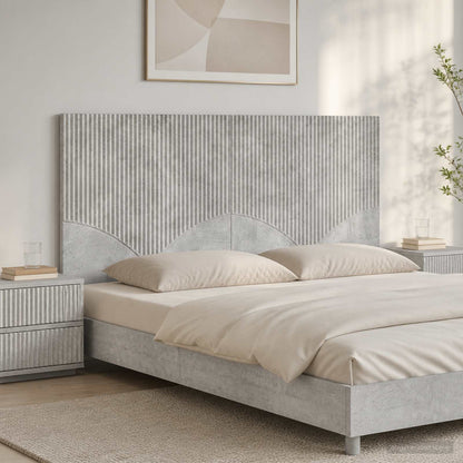 vidaXL Wall-Mounted Headboard HOORN Concrete Grey Engineered Wood