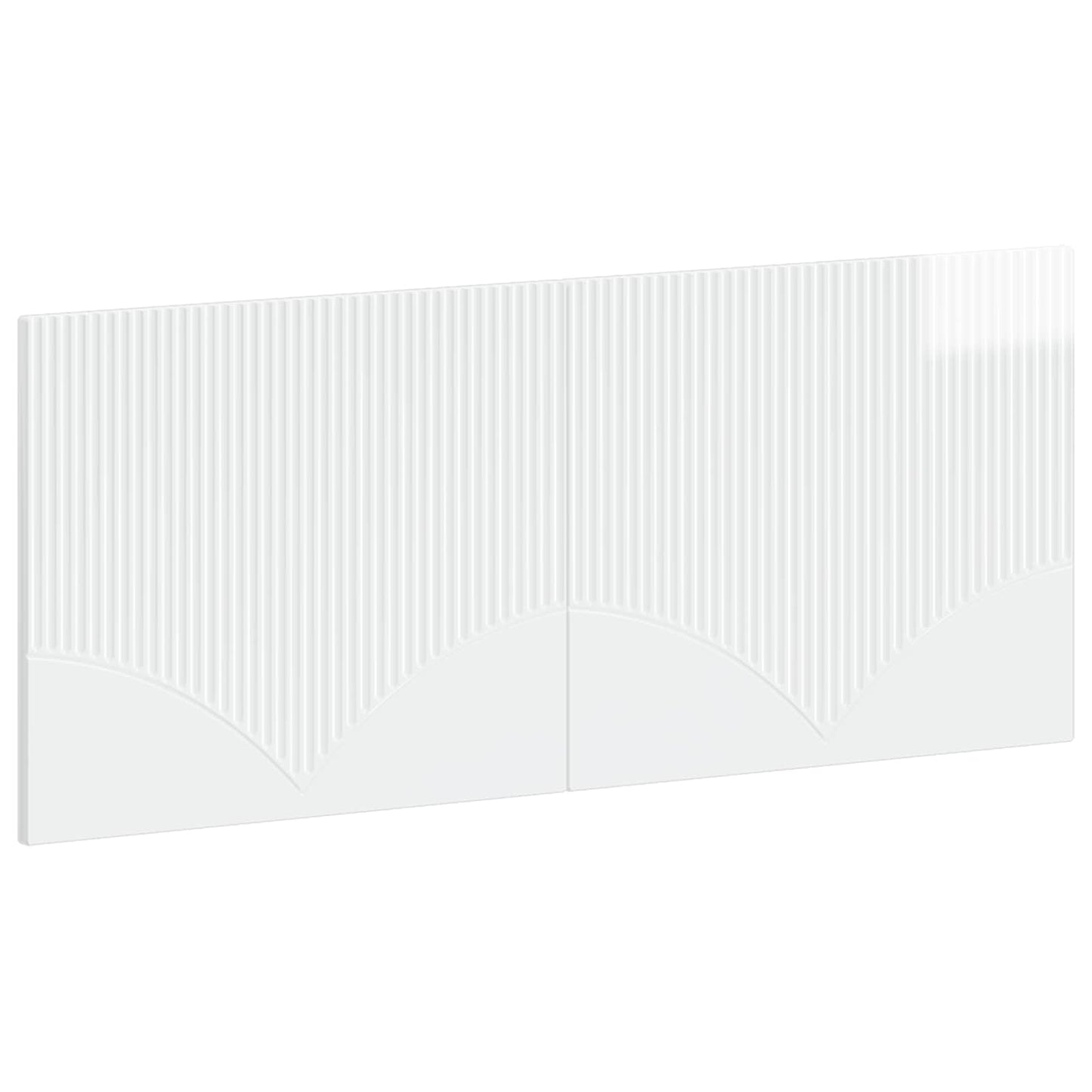 vidaXL Wall-Mounted Headboard HOORN High Gloss White Engineered Wood