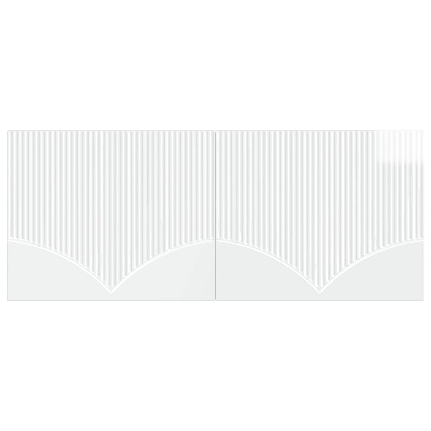 vidaXL Wall-Mounted Headboard HOORN High Gloss White Engineered Wood