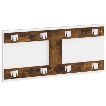 vidaXL Wall-Mounted Headboard HOORN Smoked Oak Engineered Wood