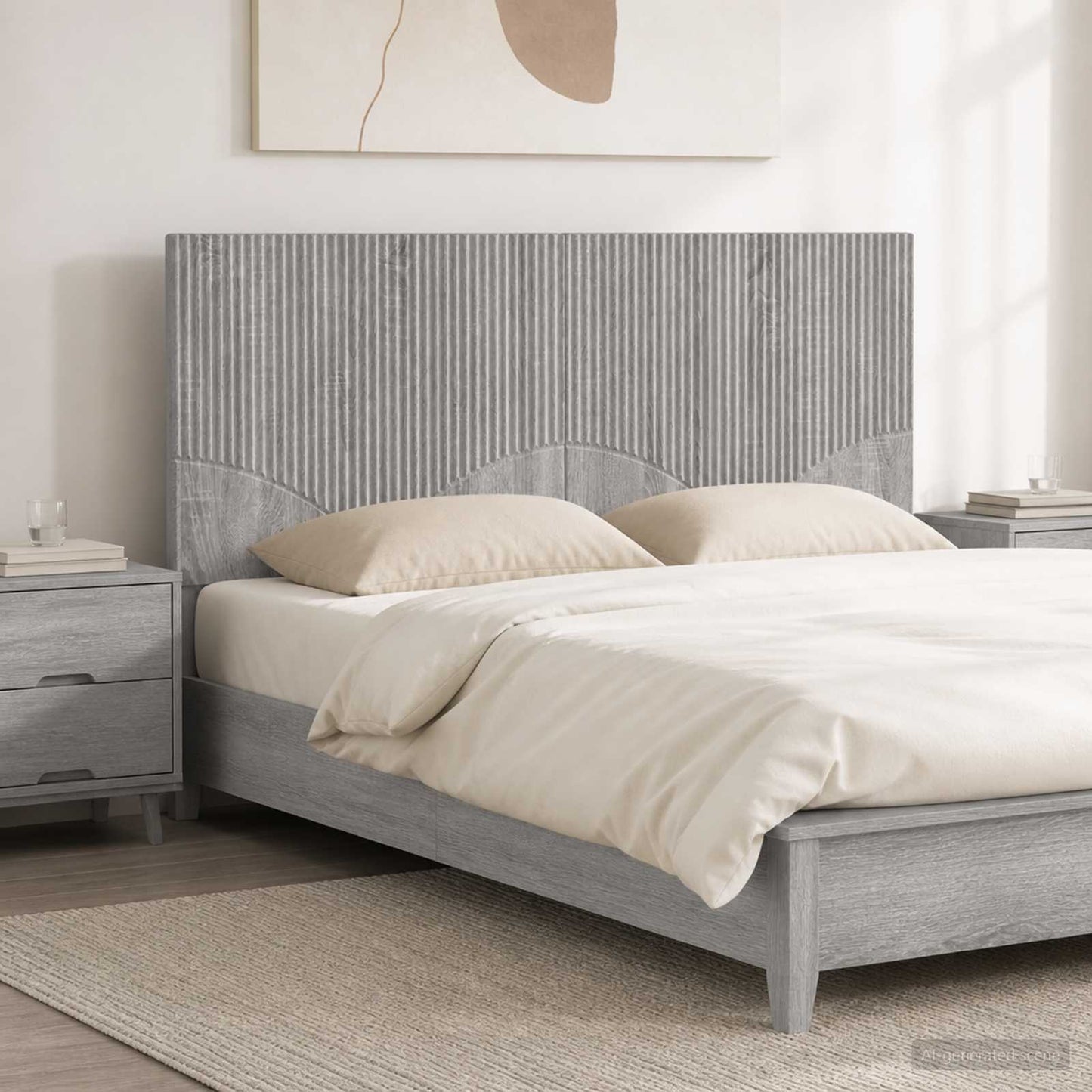 vidaXL Wall-Mounted Headboard HOORN Grey Sonoma Engineered Wood