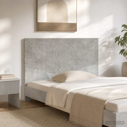 vidaXL Wall-Mounted Headboard HOORN Concrete Grey Engineered Wood