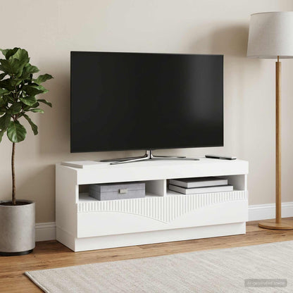 vidaXL LED TV Cabinet White Engineered Wood