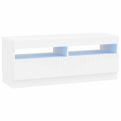 vidaXL LED TV Cabinet White Engineered Wood