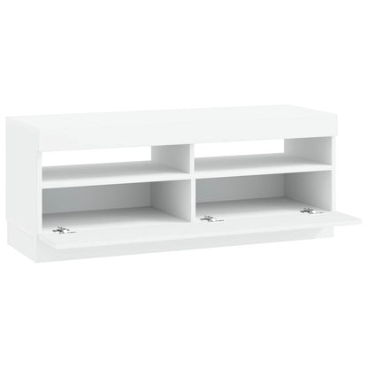 vidaXL LED TV Cabinet White Engineered Wood