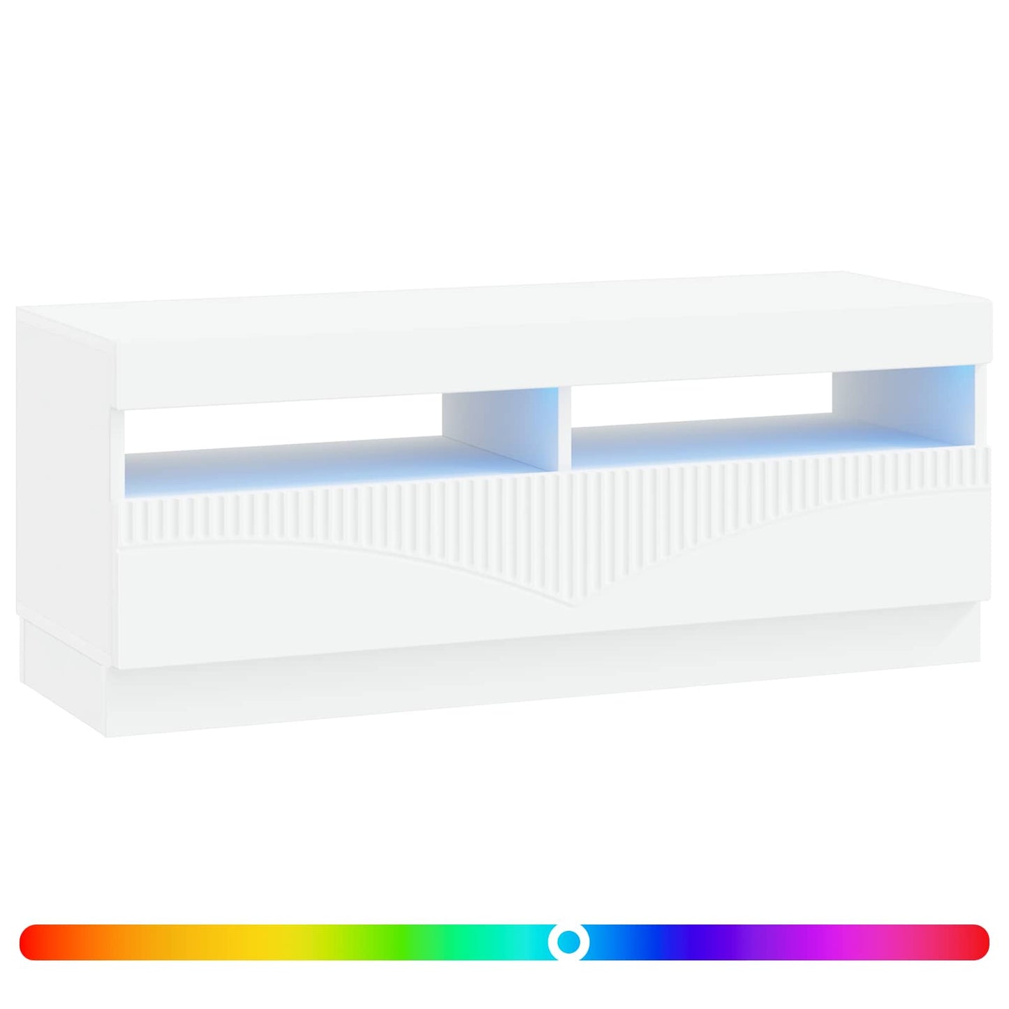 vidaXL LED TV Cabinet White Engineered Wood