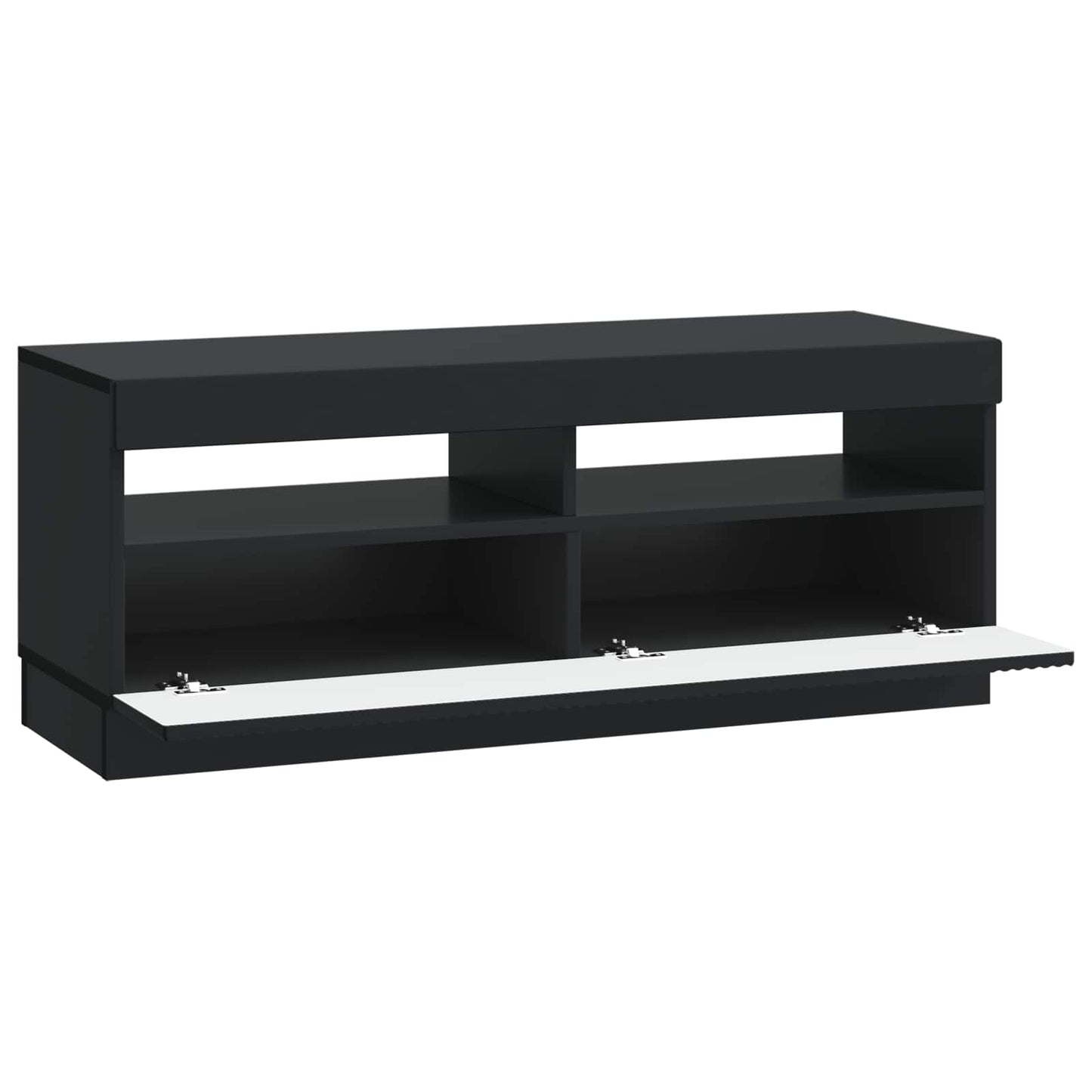 vidaXL LED TV Cabinet Black Engineered Wood