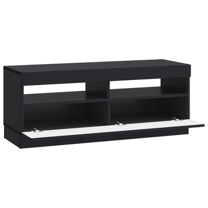 vidaXL LED TV Cabinet Black Engineered Wood