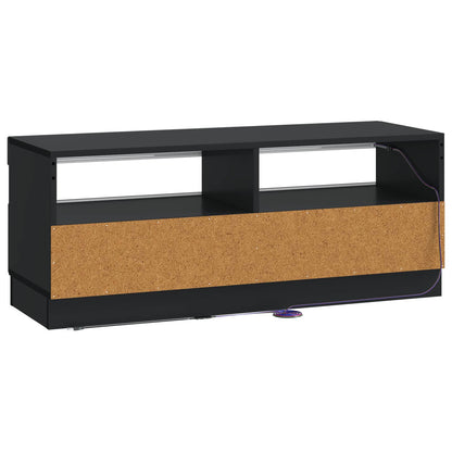 vidaXL LED TV Cabinet Black Engineered Wood
