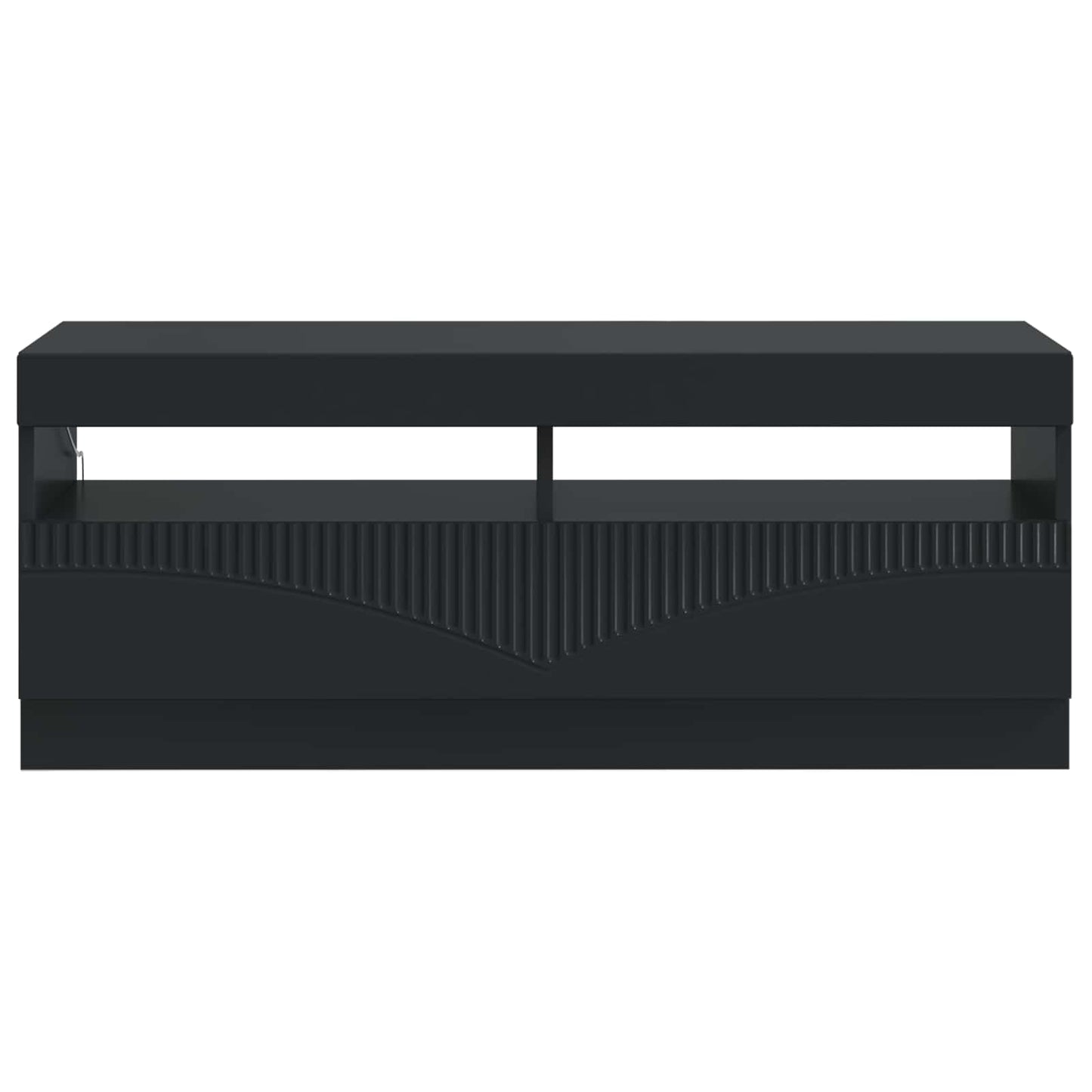 vidaXL LED TV Cabinet Black Engineered Wood