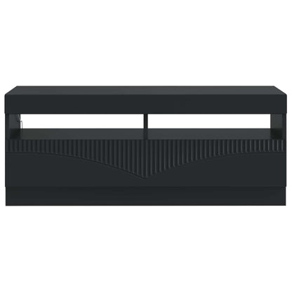 vidaXL LED TV Cabinet Black Engineered Wood