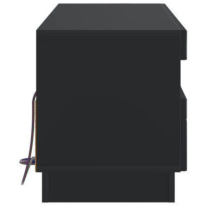 vidaXL LED TV Cabinet Black Engineered Wood