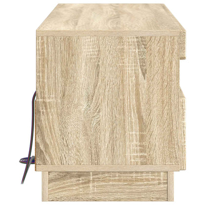vidaXL LED TV Cabinet Sonoma Oak Engineered Wood