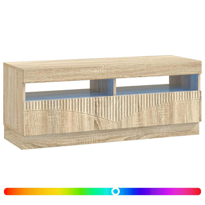 vidaXL LED TV Cabinet Sonoma Oak Engineered Wood