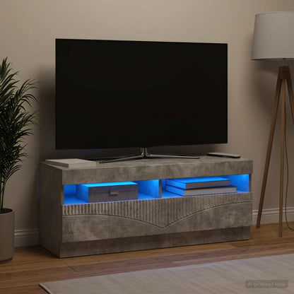vidaXL LED TV Cabinet Concrete Grey Engineered Wood