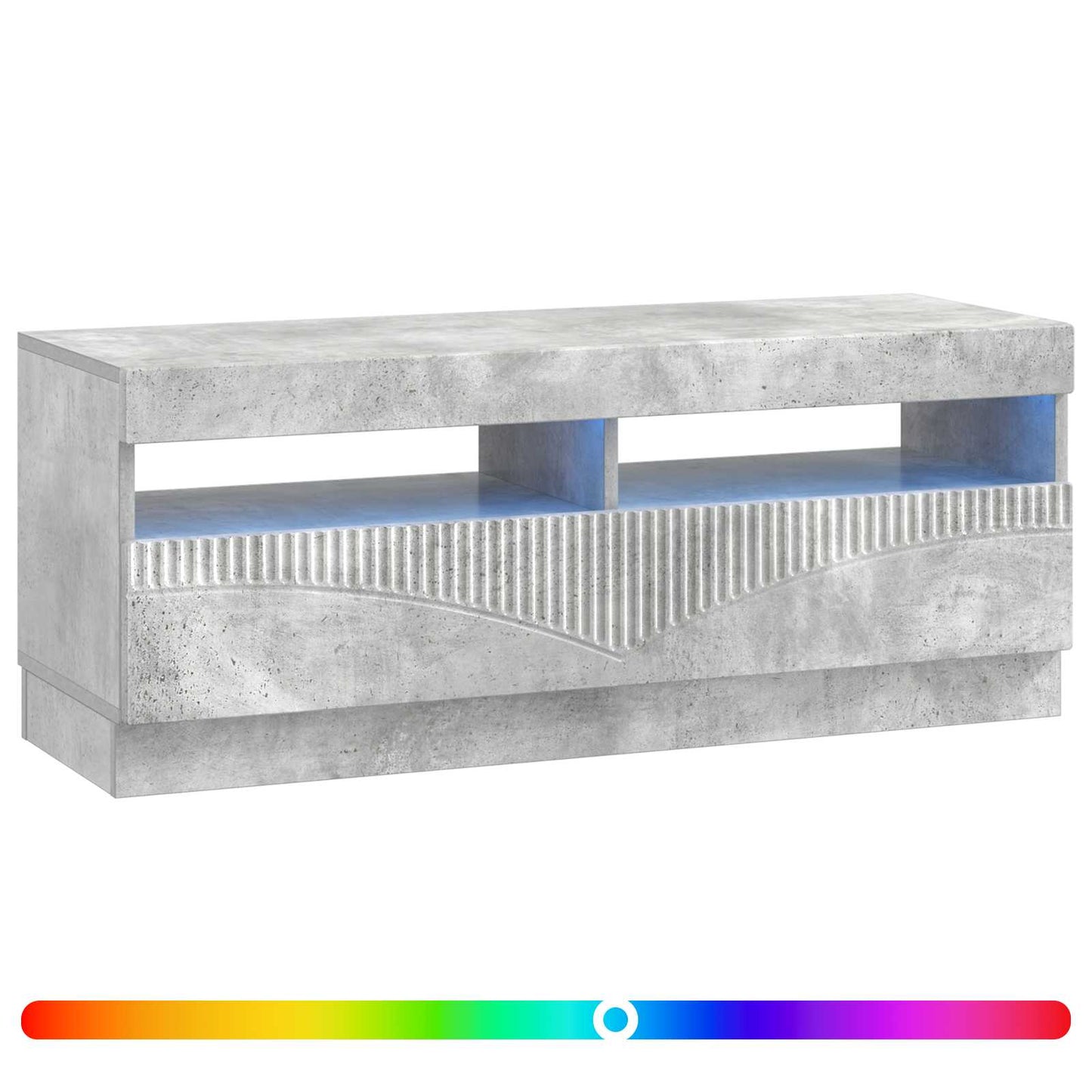 vidaXL LED TV Cabinet Concrete Grey Engineered Wood