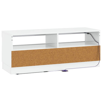 vidaXL LED TV Cabinet High Gloss White Engineered Wood