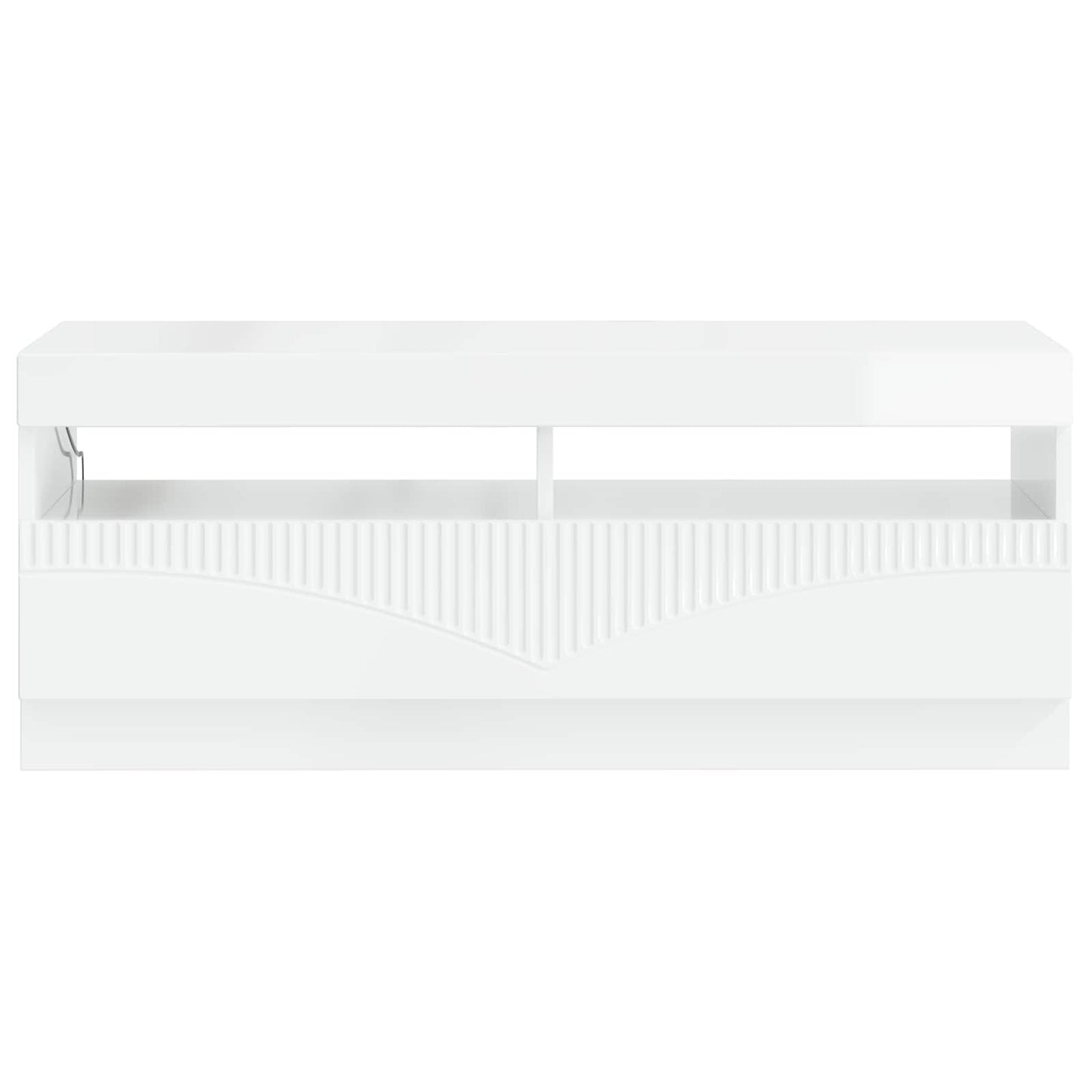vidaXL LED TV Cabinet High Gloss White Engineered Wood