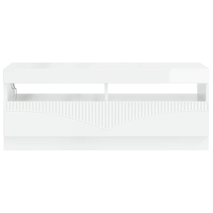 vidaXL LED TV Cabinet High Gloss White Engineered Wood