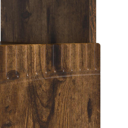 vidaXL LED TV Cabinet Smoked Oak Engineered Wood