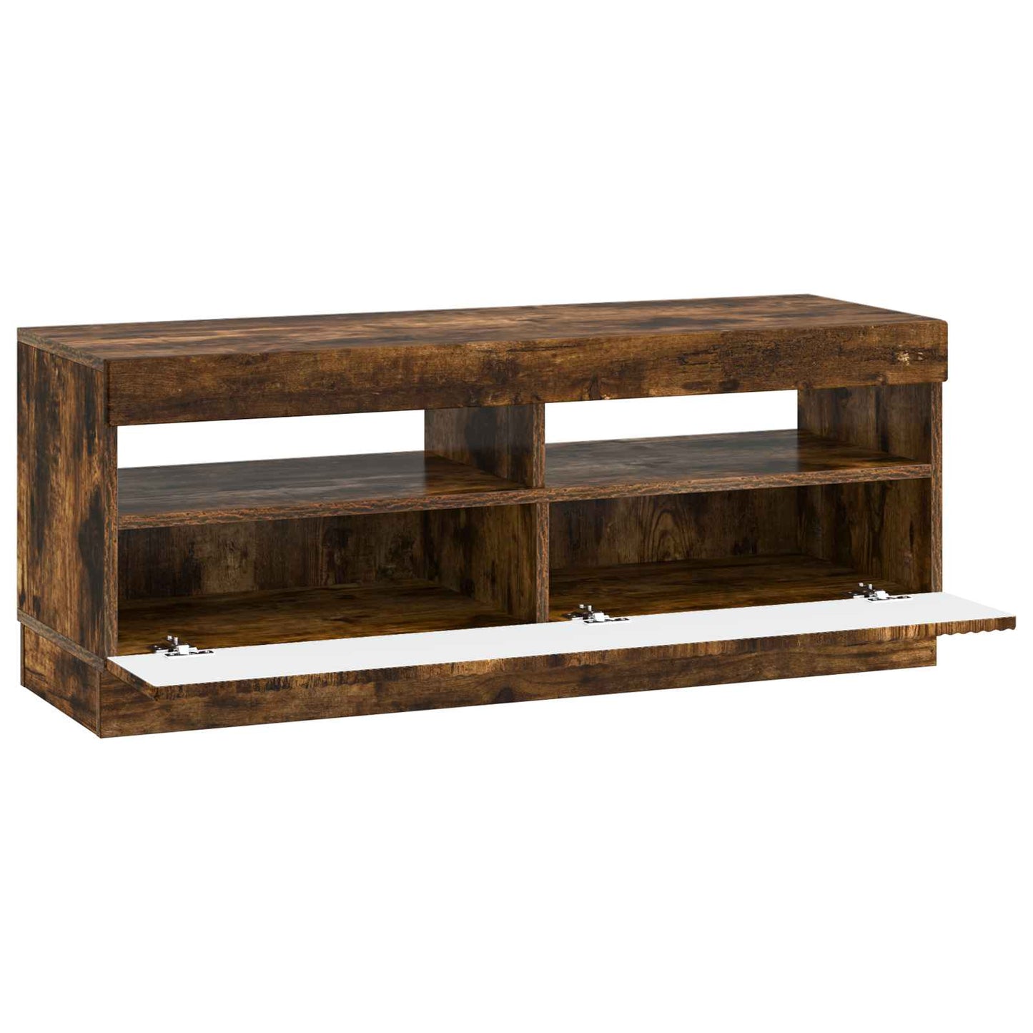 vidaXL LED TV Cabinet Smoked Oak Engineered Wood