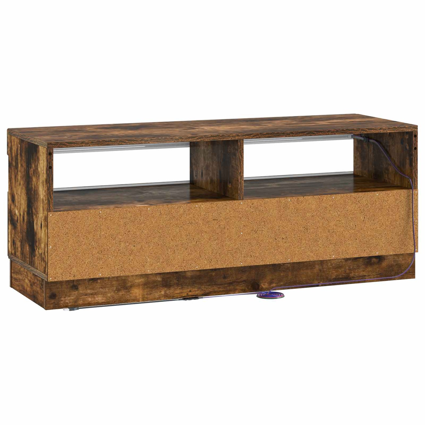 vidaXL LED TV Cabinet Smoked Oak Engineered Wood
