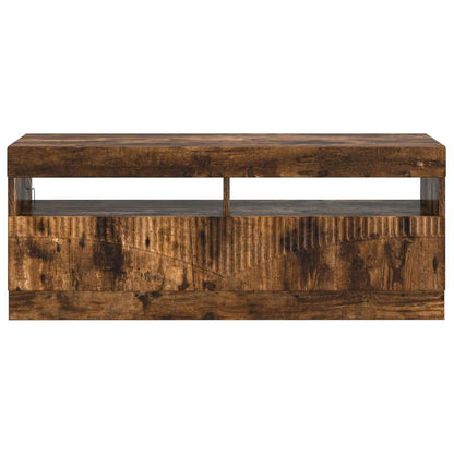 vidaXL LED TV Cabinet Smoked Oak Engineered Wood