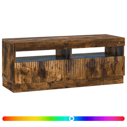 vidaXL LED TV Cabinet Smoked Oak Engineered Wood